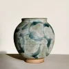 Blue Chain Moon Vase