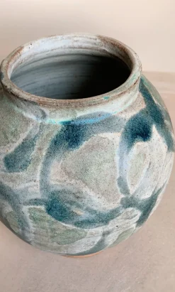Blue Chain Moon Vase
