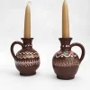 Ceramic Candlestick Holder - Chocolate
