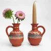 Ceramic Candlestick Holder - Terracotta