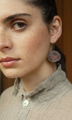 Copper Pebble Earrings
