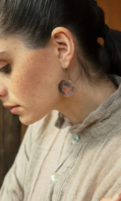 Copper Pebble Earrings