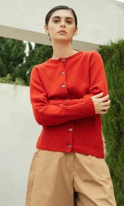 Derby Cardigan - Red Dulse
