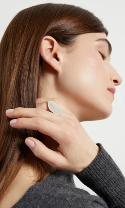 Eco Silver Pebble Ring