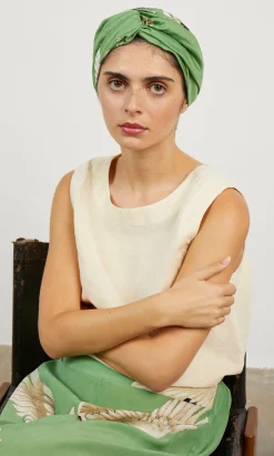 Green Stork Headband