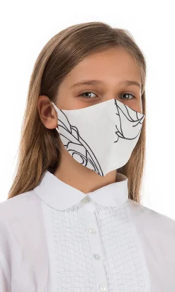 Organic Linen Kids Mask Swirl