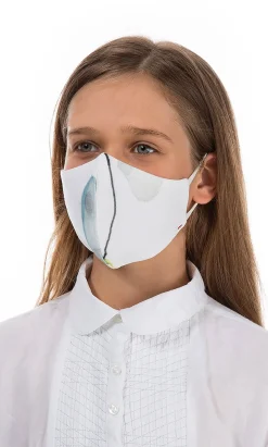Organic Linen Kids Mask Water Colour