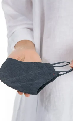 Organic Linen Mask - Charcoal