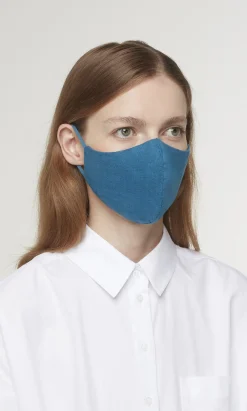 Organic Linen Mask - Finnish Blue