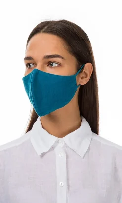 Organic Linen Mask - Finnish Blue