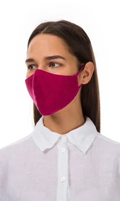 Organic Linen Mask - Hibiscus