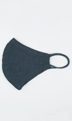 Organic Linen Mask - Indigo
