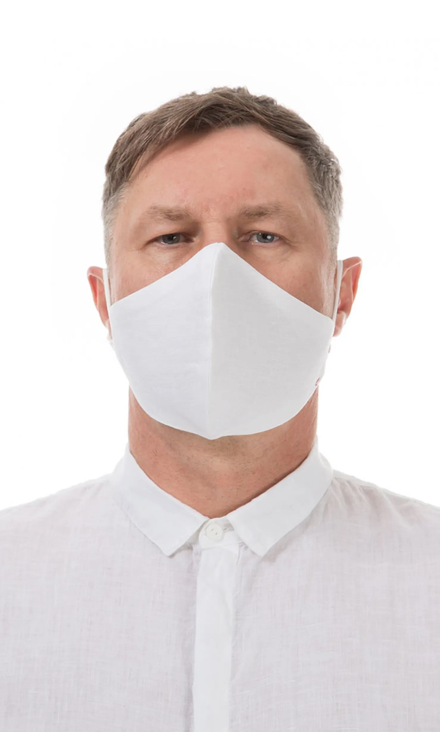 Organic Linen Mask Men White