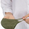 Organic Linen Teen Mask Khaki