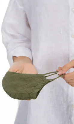 Organic Linen Teen Mask Khaki