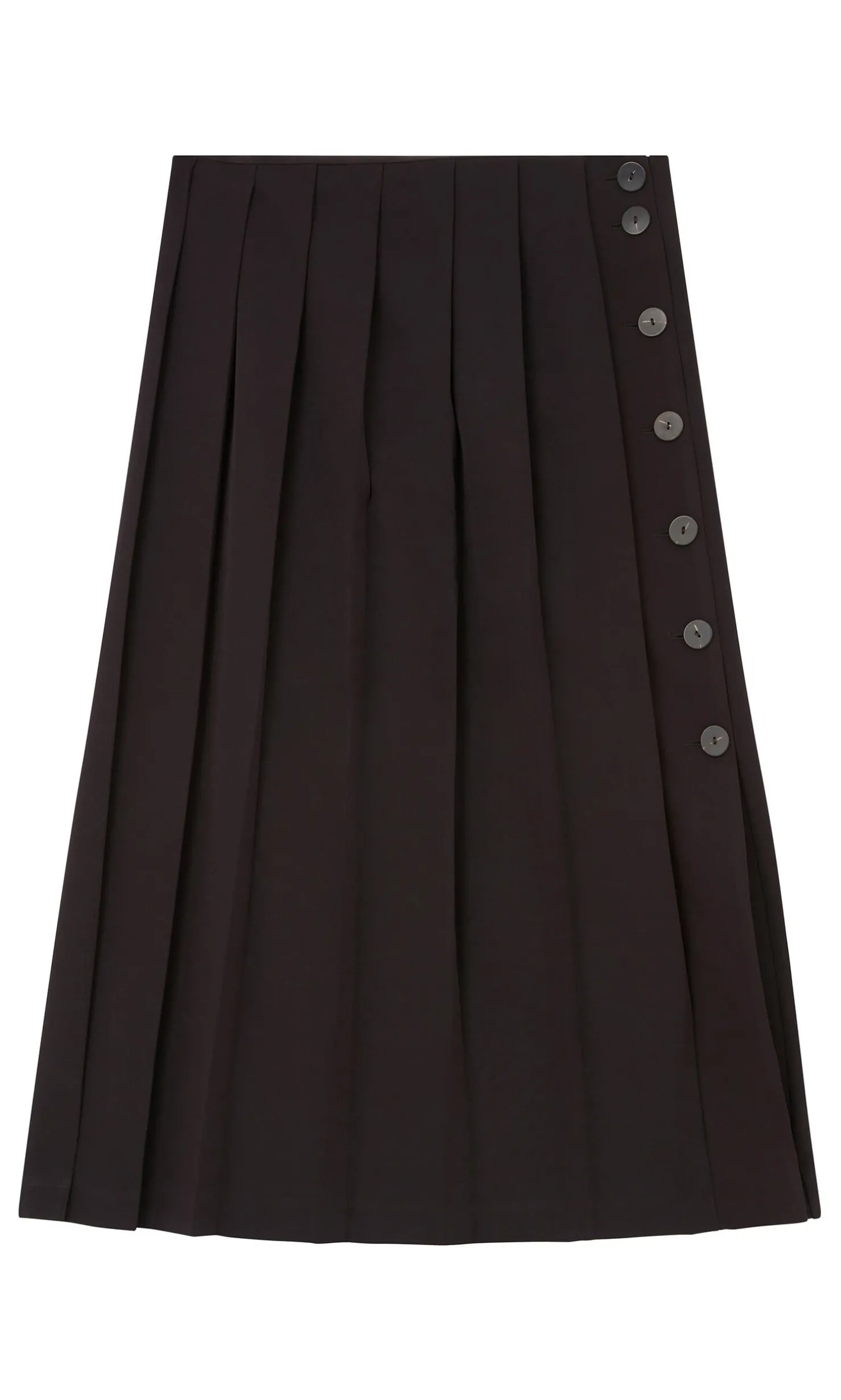 Pleat & Button Skirt