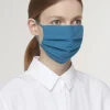 Pleated Face Mask & Pouch - Finnish Blue