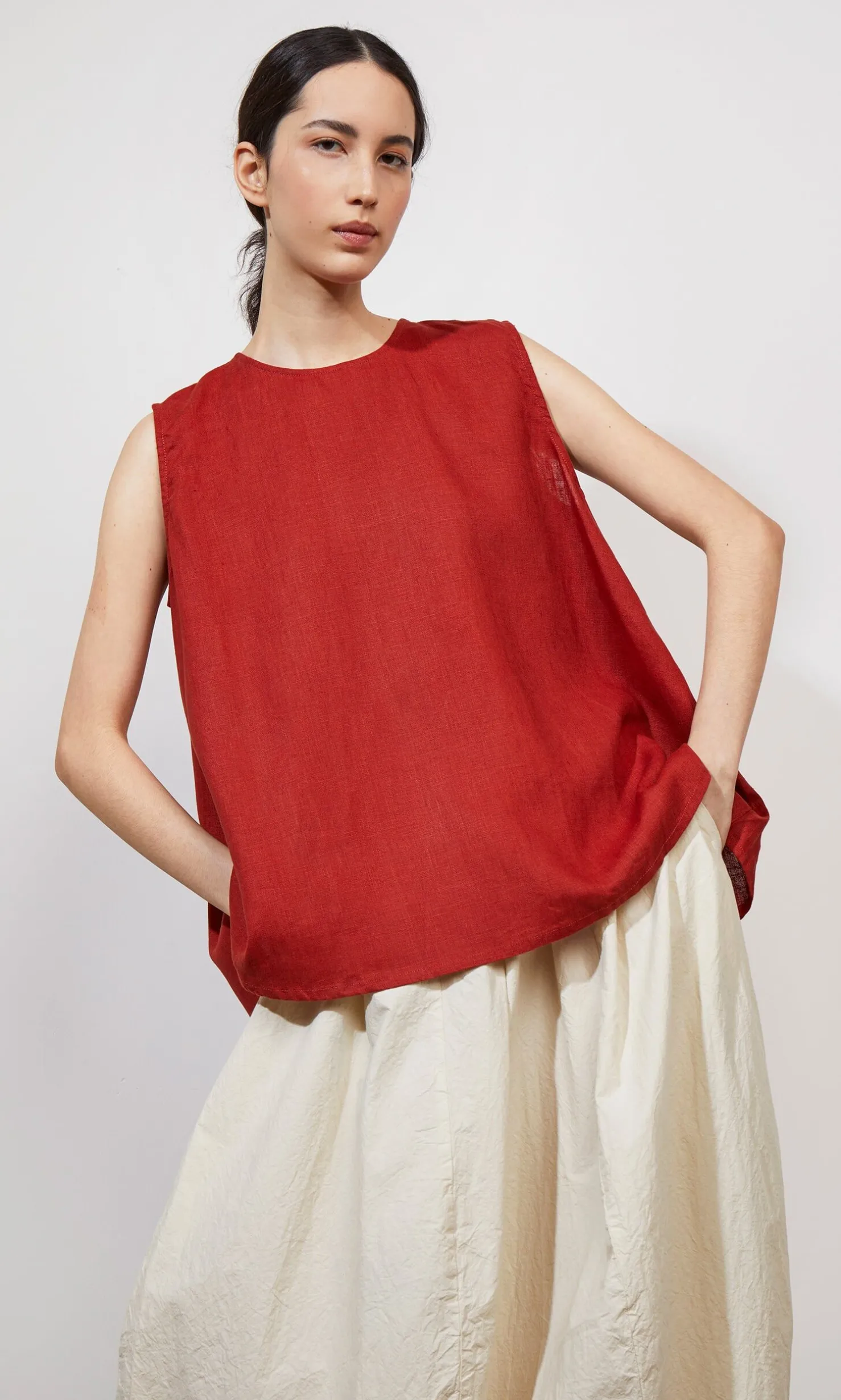Serena Top - Tomato Red