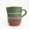 Short Glazed Jug - Moss Green
