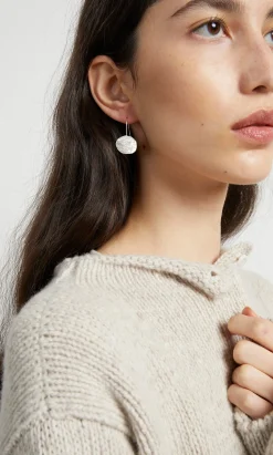 Silver Pebble Earrings