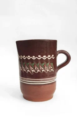 Tall Glazed Jug - Chocolate