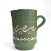 Tall Glazed Jug - Moss Green