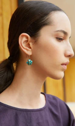Turquoise Cluster Earrings