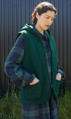 Wool Gilet - Bottle Green