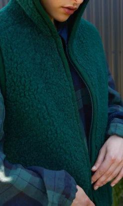 Wool Gilet - Bottle Green