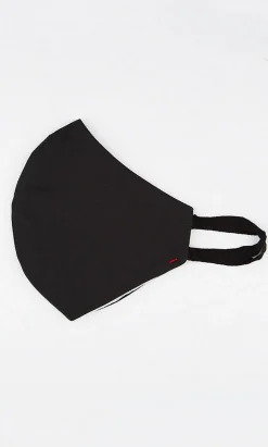 Xl Size Organic Linen Mask - Black